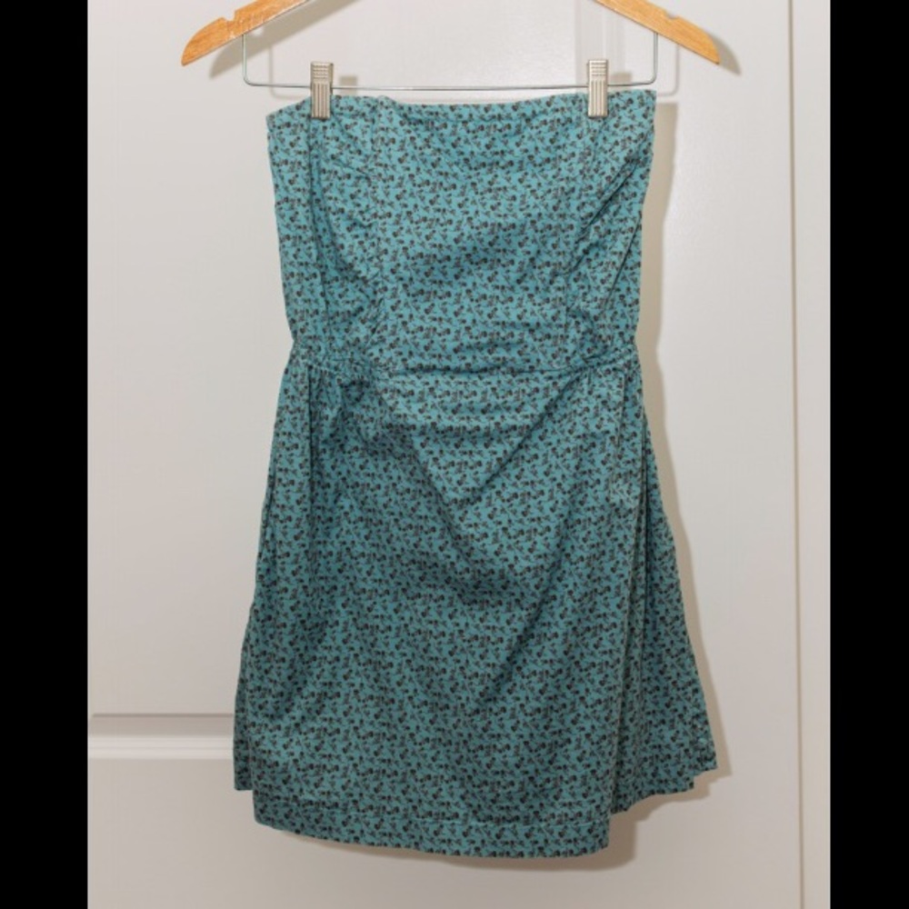 🦕Teal, floral print dress!